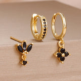 Gemma Floral Crystal Earring Set