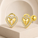 Gold CZ Cartilage Stud Set