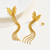 Butterfly Tassel Drop Earrings