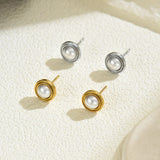 Pearl Flower Stud Earrings