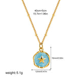 Opal Cross & Heart Pendant Necklace