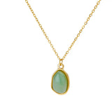 Opal Oval Pendant Necklace