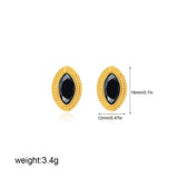 Geometric Crystal Stud Earrings