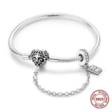 Sterling Silver Zirconia Charm Bracelet
