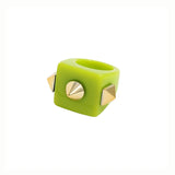 Chunky Resin Flower Ring