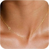 Sideways Initial Choker Necklace