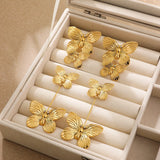 Gold Butterfly Waterproof Earrings