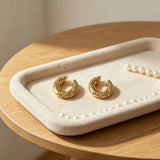 Zircon Circle Hoop Earrings