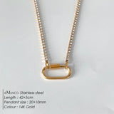 Oval Turnbuckle Choker Necklace