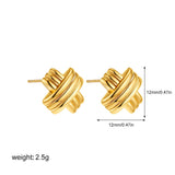 Two-Tone Bilayer Geometric Stud Earrings