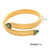 Punk Thick Gold Elastic Cuff