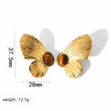 Gold Butterfly Waterproof Earrings