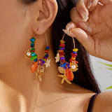 Rainbow Hoop Earrings