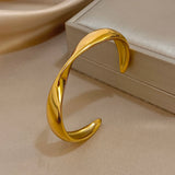 Square-Edge Stainless Steel Bangle