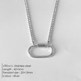 Oval Turnbuckle Choker Necklace