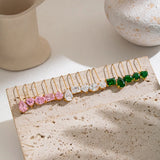Multi Colour Teardrop & Pearl Drop Earrings