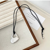 Horseshoe Pendant Leather Necklace