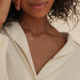Sideways Initial Choker Necklace