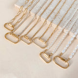 Oval Turnbuckle Choker Necklace