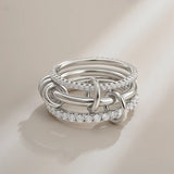 Multi-Layer Stackable Cubic Zirconia Ring