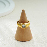 Vintage Sparkle Zircon Chunky Ring