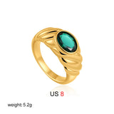 Oval Natural Stone Waterproof Ring