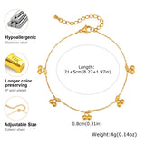 Gold Cherry Charm Anklet