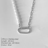 Oval Turnbuckle Choker Necklace
