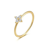 Sterling Silver Clover Flower Ring