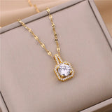 Crystal Cluster Pendant Necklace