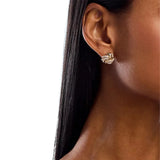 Sparkling Zircon Knot Stud Earrings