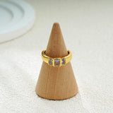 Square Cubic Zirconia Rhinestone Ring