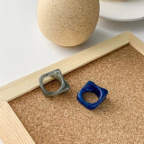 Colorful Acrylic Resin Ring Set