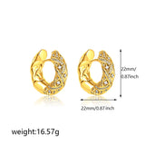 Zircon Circle Hoop Earrings