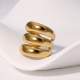 Layered Circle Hollow Open Ring