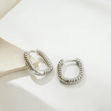 Twist U-Shape Gold Huggie Hoops