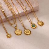 Sunflower Pendant Necklace