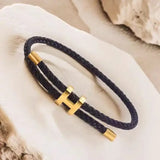 Braided Bracelet with Gold Accent