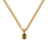 Multicolour Oval CZ Natural Stone Necklace