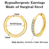 Huggie Hoop Earrings with Cubic Zirconia