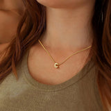 Mini Bubble Initial Necklace