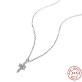Crystal Zircon Cross Pendant Necklace