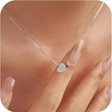 CZ Heart Pendant Choker