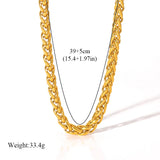 18K Gold-Plated Chain Necklace & Bracelet Set