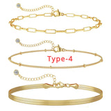 14K Gold-Plated Stackable Bracelet Set (3-Piece)