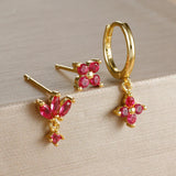 Gemma Floral Crystal Earring Set