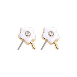 Enamel Flower Stud Earrings