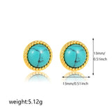 Bohemia Turquoise Small Stud Earrings