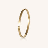 Clara Classic Gold Crystal Bangle