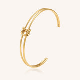 Gold Knotted Bangle